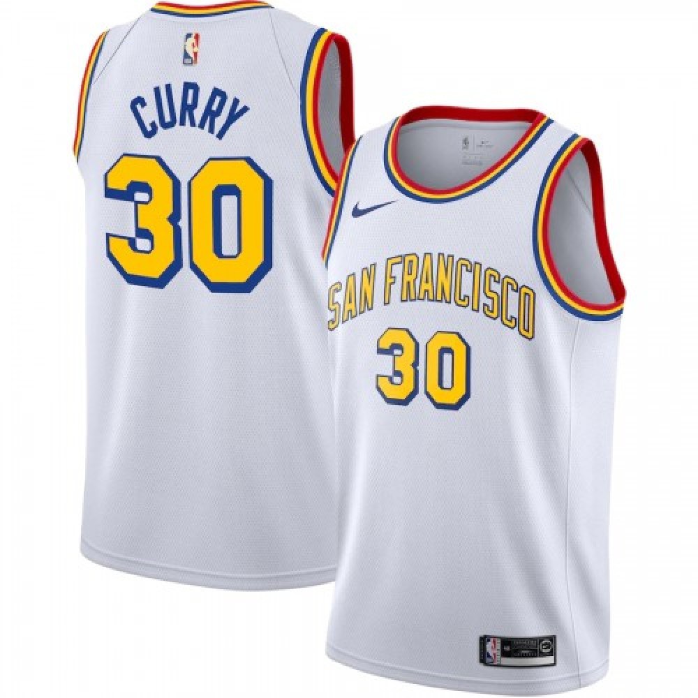 Men's Golden State Warriors Stephen Curry #30 White Classics Swingman Jersey - Classic Edition-Pro Kit Vault | Brand New 26/27 Sports Jerseys